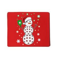 Christmas Winter Time Pickleball Snowman Mousepad