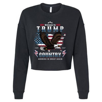Classic Welcome To Trump Country Maga Eagle Cropped Pullover Crew