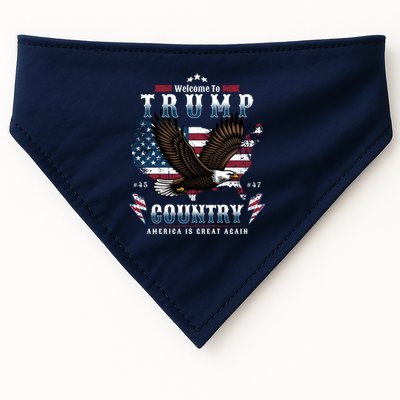 Classic Welcome To Trump Country Maga Eagle USA-Made Doggie Bandana