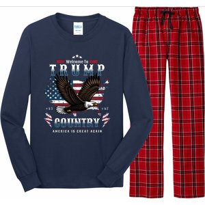 Classic Welcome To Trump Country Maga Eagle Long Sleeve Pajama Set