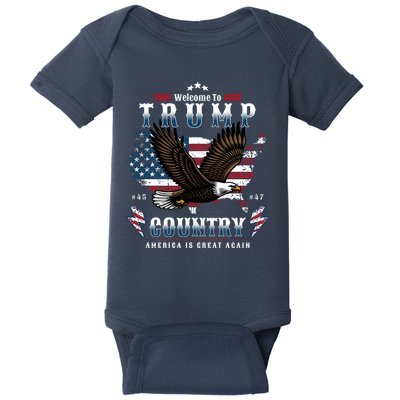Classic Welcome To Trump Country Maga Eagle Baby Bodysuit