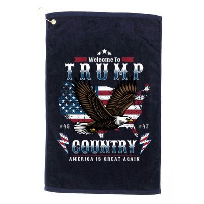 Classic Welcome To Trump Country Maga Eagle Golf Towel