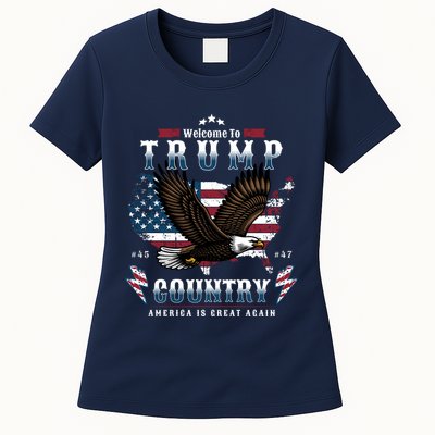 Classic Welcome To Trump Country Maga Eagle Womens T-Shirt
