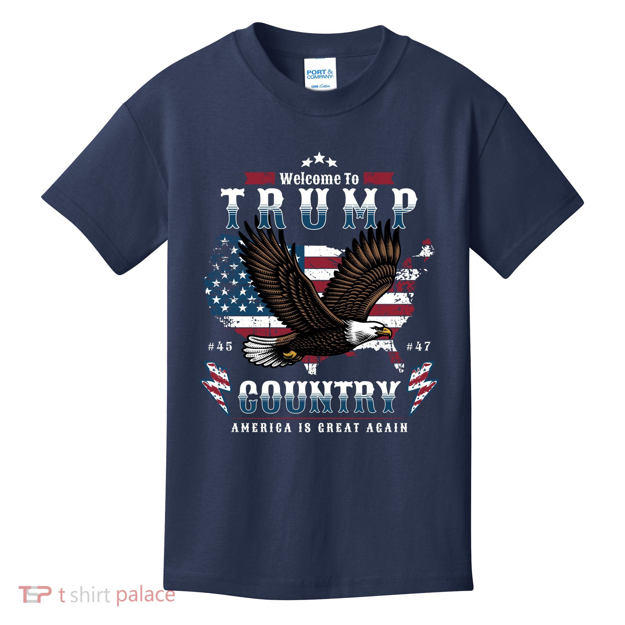 Classic Welcome To Trump Country Maga Eagle Kids T-Shirt
