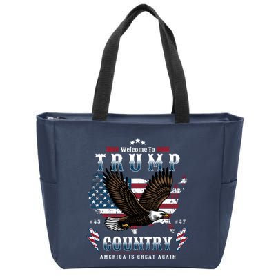 Classic Welcome To Trump Country Maga Eagle Zip Tote Bag