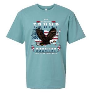 Classic Welcome To Trump Country Maga Eagle Sueded Cloud Jersey T-Shirt