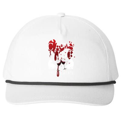 Cats Wine True Crime Shows Lover Gift Idea Cat Mom Cat Dad Gift Snapback Five-Panel Rope Hat