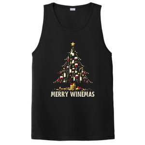 Christmas Wine Tree Merry Winemas Funny Alcohol Ing Pun Meaningful Gift PosiCharge Competitor Tank