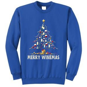 Christmas Wine Tree Merry Winemas Funny Alcohol Ing Pun Meaningful Gift Sweatshirt