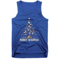 Christmas Wine Tree Merry Winemas Funny Alcohol Ing Pun Meaningful Gift Tank Top