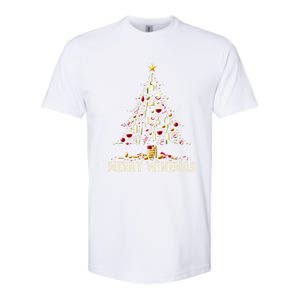 Christmas Wine Tree Merry Winemas Funny Alcohol Ing Pun Meaningful Gift Softstyle CVC T-Shirt