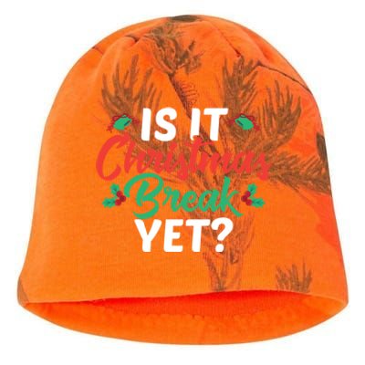 Cant Wait Til Christmas Funny Is It Christmas Break Yet Funny Gift Kati - Camo Knit Beanie