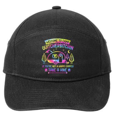 Camper Welcome To Camp Quitcherbitchin Funny Camping Life 7-Panel Snapback Hat