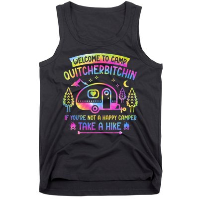 Camper Welcome To Camp Quitcherbitchin Funny Camping Life Tank Top