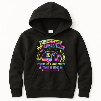 Camper Welcome To Camp Quitcherbitchin Funny Camping Life Kids Hoodie