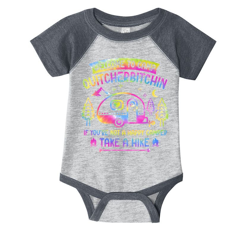 Camper Welcome To Camp Quitcherbitchin Funny Camping Life Infant Baby Jersey Bodysuit