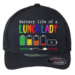 Cafeteria Worker Teacher Battery Life Of A School Lunch Lady Meaningful Gift Flexfit Unipanel Trucker Cap