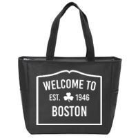 Celtics Welcome To Boston Est 1946 Zip Tote Bag