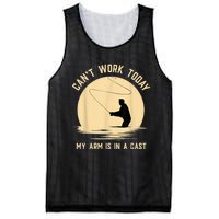 Can't Work Today My Arm Is In A Cast Funny Fly Fishing Mesh Reversible Basketball Jersey Tank