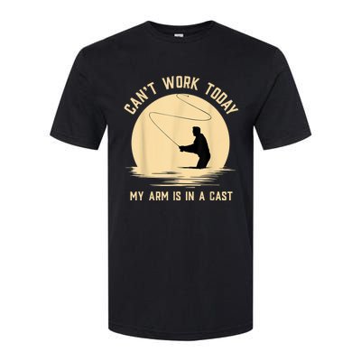 Can't Work Today My Arm Is In A Cast Funny Fly Fishing Softstyle CVC T-Shirt