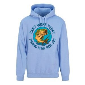 Cant Work Today Fishing Is My Reel Job Unisex Surf Hoodie