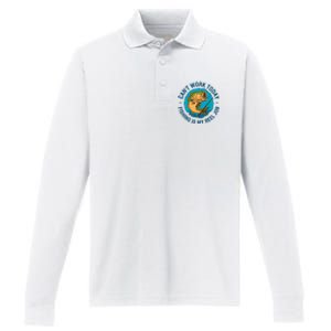 Cant Work Today Fishing Is My Reel Job Performance Long Sleeve Polo