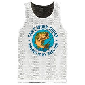 Cant Work Today Fishing Is My Reel Job Mesh Reversible Basketball Jersey Tank