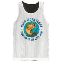 Cant Work Today Fishing Is My Reel Job Mesh Reversible Basketball Jersey Tank