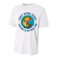 Cant Work Today Fishing Is My Reel Job Performance Sprint T-Shirt