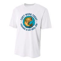 Cant Work Today Fishing Is My Reel Job Youth Performance Sprint T-Shirt