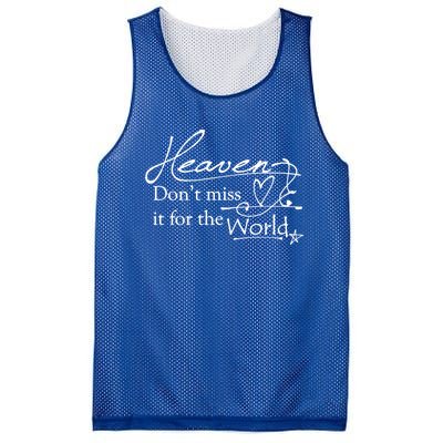 Christian Witnessing Tool Heaven Don't Miss It For The World Cute Gift Mesh Reversible Basketball Jersey Tank