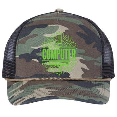 Computer Whisperer Tech Support It Funny Computer Engineer Retro Rope Trucker Hat Cap