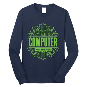 Computer Whisperer Tech Support It Funny Computer Engineer Long Sleeve Shirt