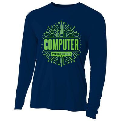 Computer Whisperer Tech Support It Funny Computer Engineer Cooling Performance Long Sleeve Crew