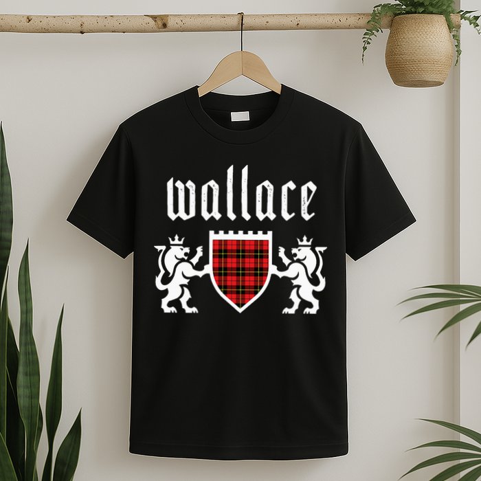 Clan Wallace Tartan Scottish Plaid Wallace Family T-Shirt