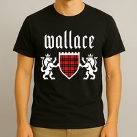 Clan Wallace Tartan Scottish Plaid Wallace Family T-Shirt