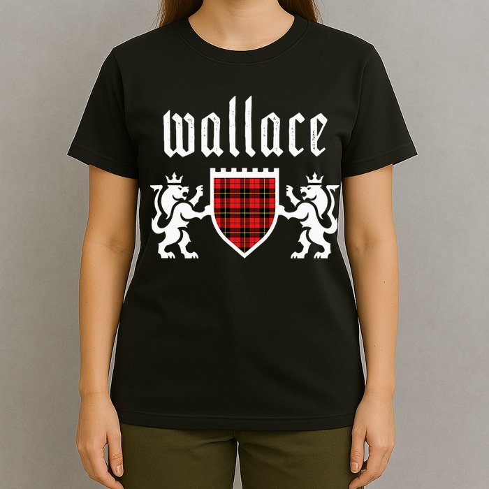 Clan Wallace Tartan Scottish Plaid Wallace Family T-Shirt
