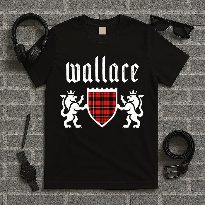 Clan Wallace Tartan Scottish Plaid Wallace Family T-Shirt