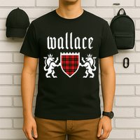 Clan Wallace Tartan Scottish Plaid Wallace Family T-Shirt