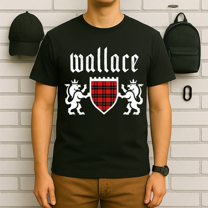 Clan Wallace Tartan Scottish Plaid Wallace Family T-Shirt