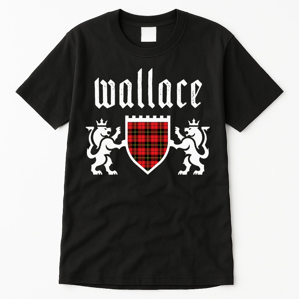 Clan Wallace Tartan Scottish Plaid Wallace Family Tall T-Shirt