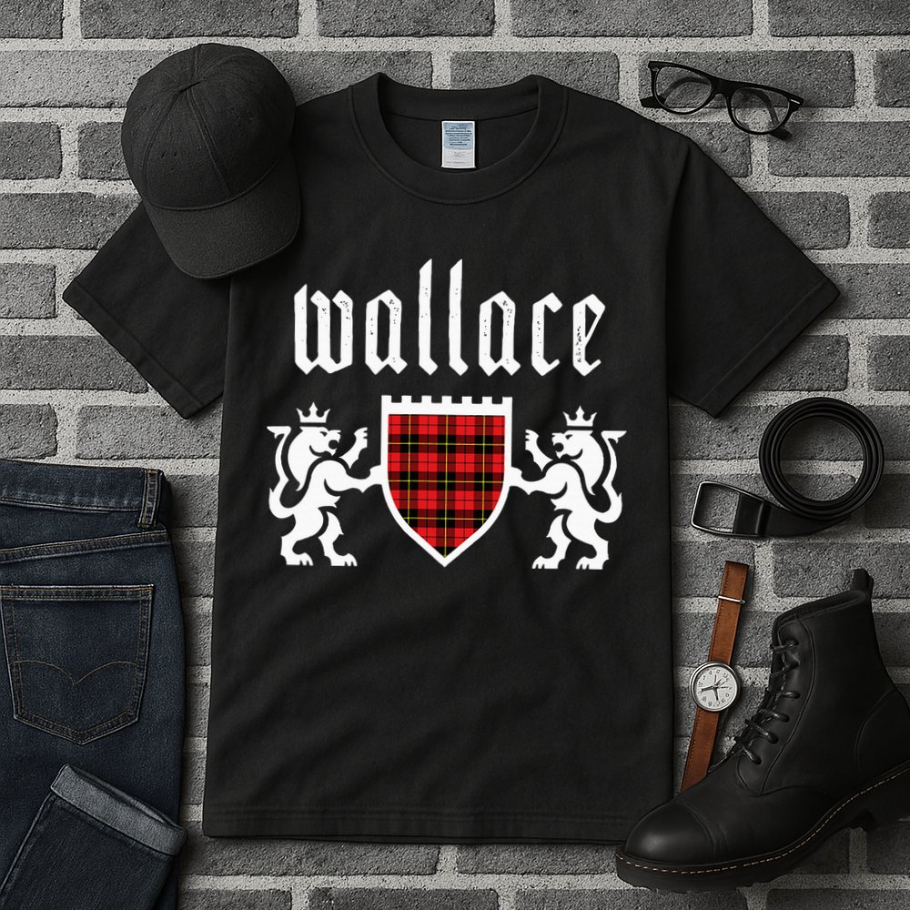 Clan Wallace Tartan Scottish Plaid Wallace Family Tall T-Shirt
