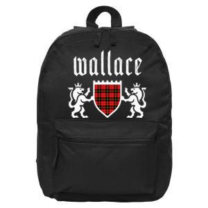 Clan Wallace Tartan Scottish Plaid Wallace Family 16 in Basic Backpack