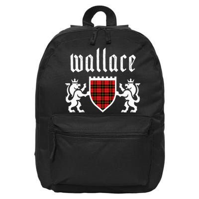 Clan Wallace Tartan Scottish Plaid Wallace Family 16 in Basic Backpack