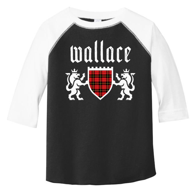 Clan Wallace Tartan Scottish Plaid Wallace Family Toddler Fine Jersey T-Shirt