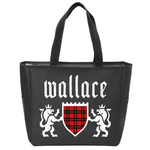 Clan Wallace Tartan Scottish Plaid Wallace Family Zip Tote Bag