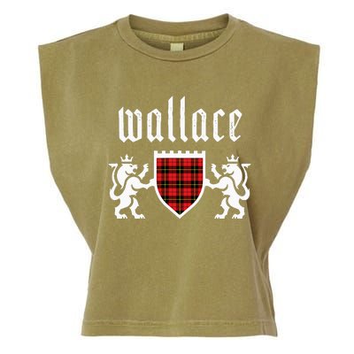 Clan Wallace Tartan Scottish Plaid Wallace Family Garment-Dyed Women's Muscle Tee