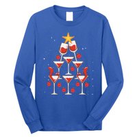 Christmas Wine Tree Funny Xmas Ing Party Wine Er Great Gift Long Sleeve Shirt