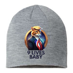 Cat With Trump Hair Nine Lives Baby Sustainable Beanie