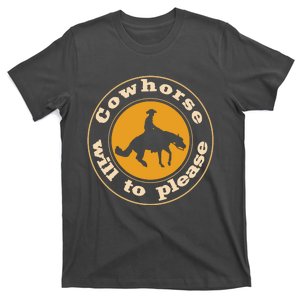 Cowhorse Will To Please. Western Reining Rider T-Shirt